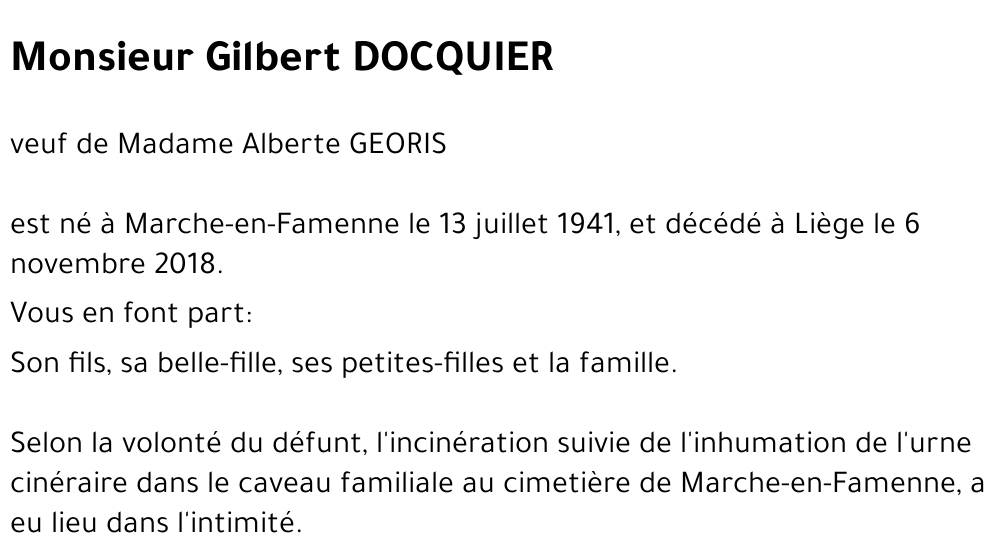 Gilbert DOCQUIER