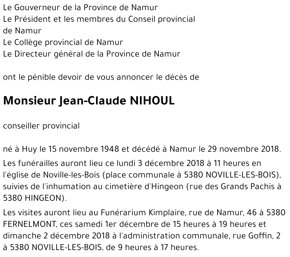 Jean-Claude NIHOUL