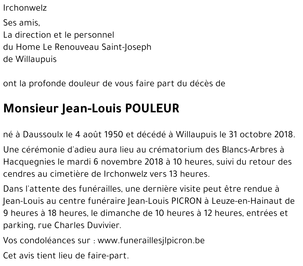 Jean-Louis POULEUR