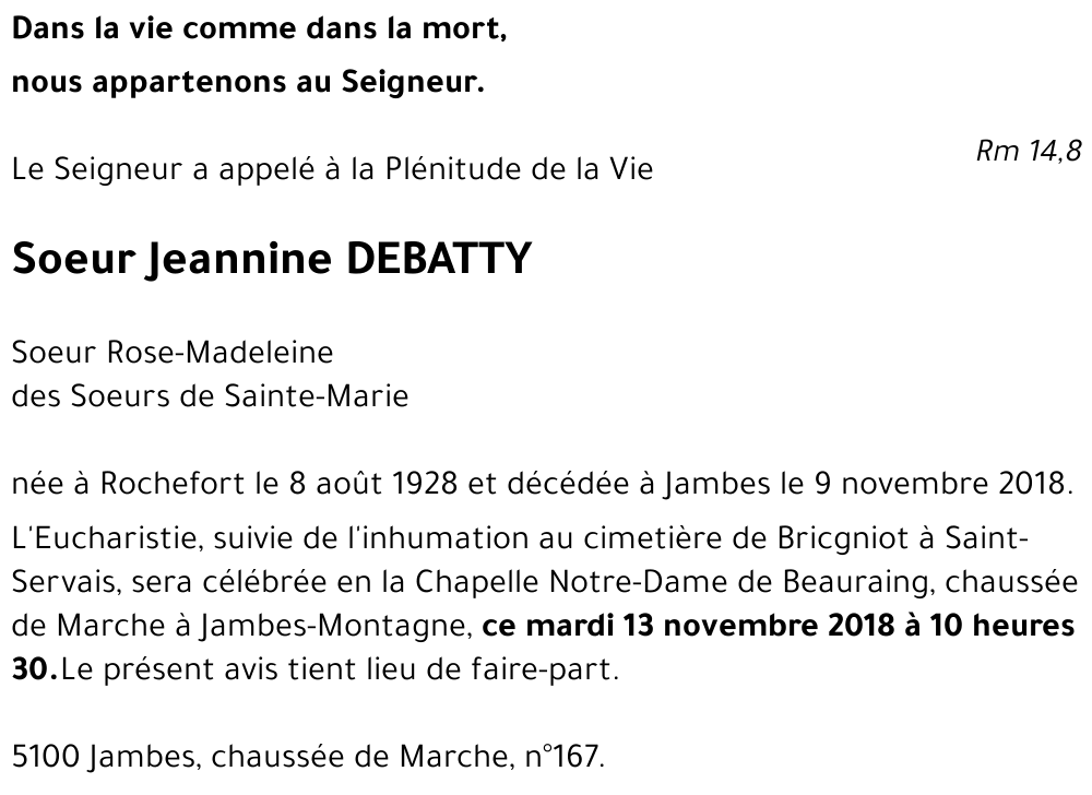 Jeannine DEBATTY