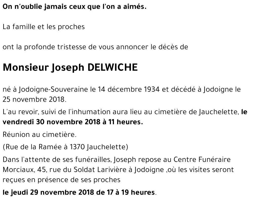 Joseph DELWICHE