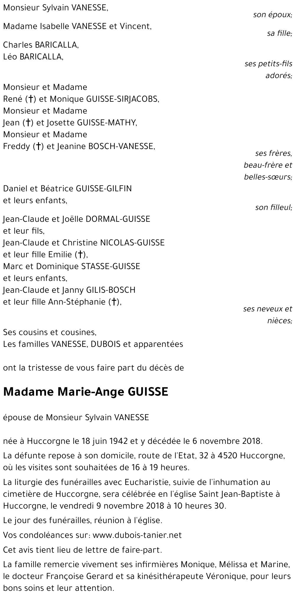 Marie-Ange GUISSE