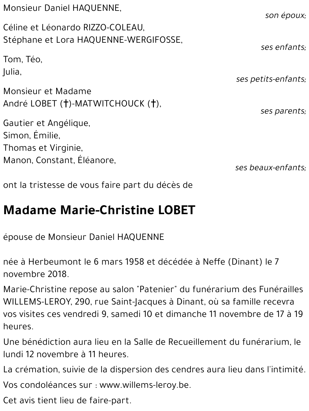 Marie-Christine LOBET