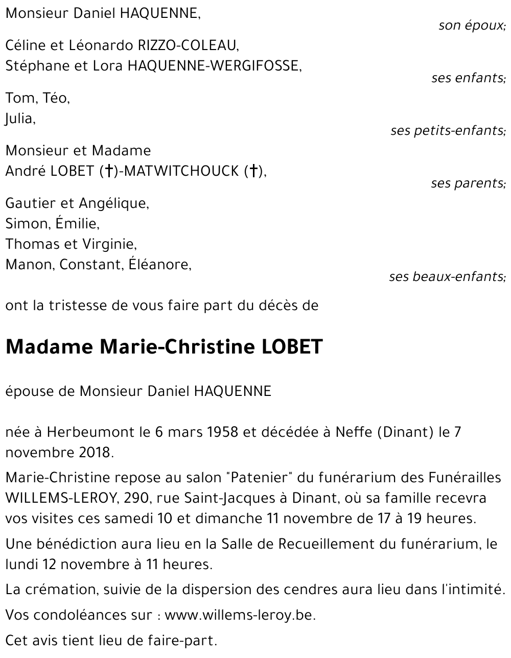 Marie-Christine LOBET