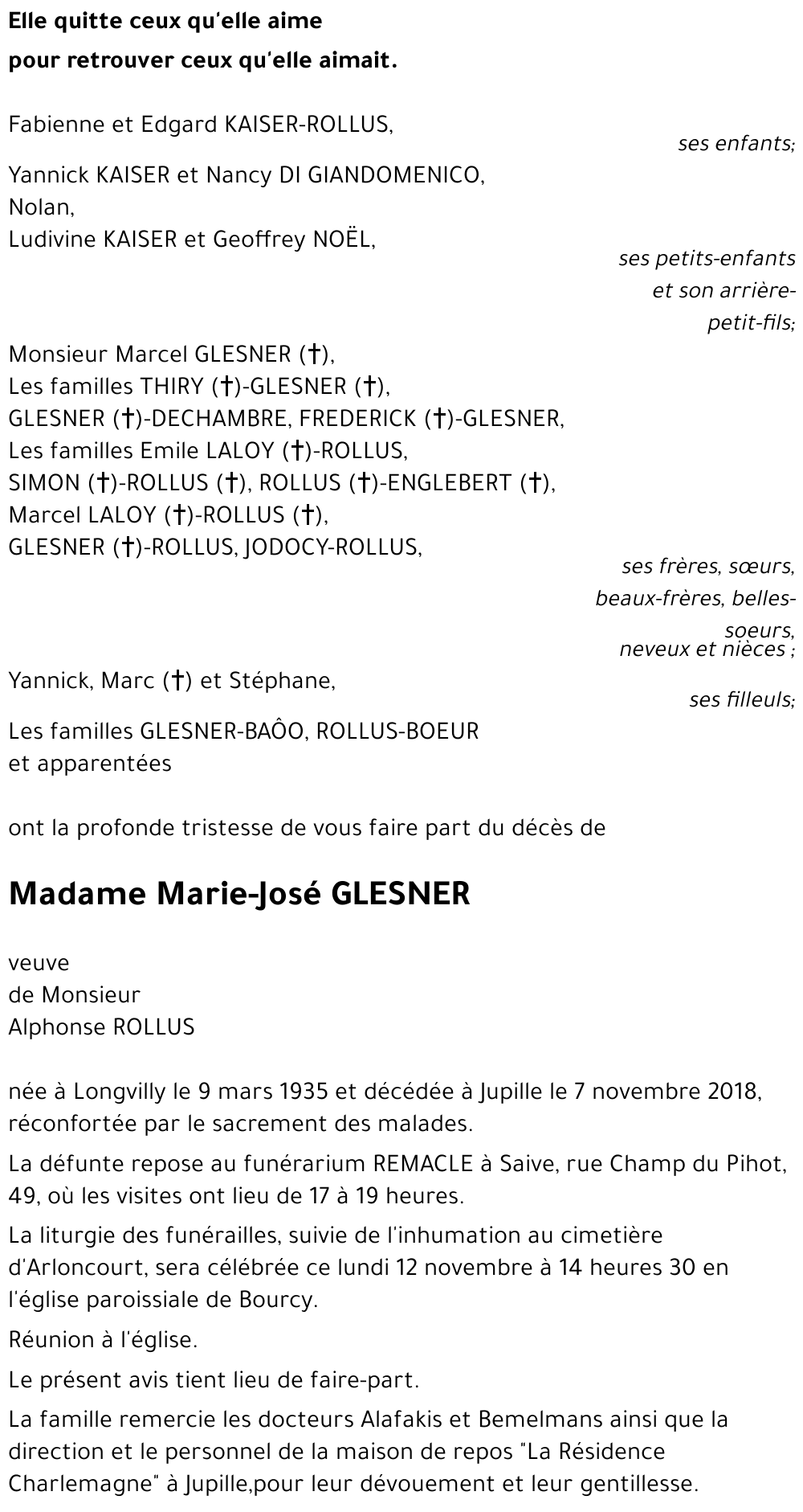 Marie-José GLESNER