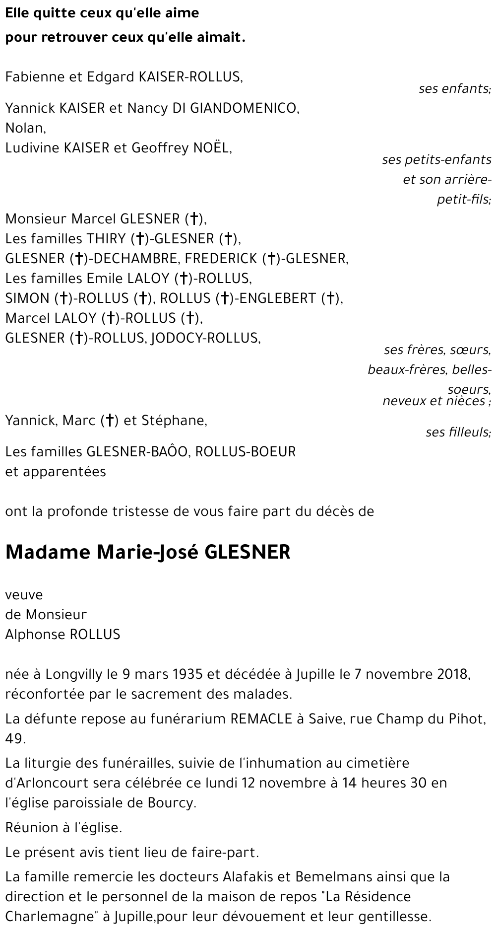 Marie-José GLESNER