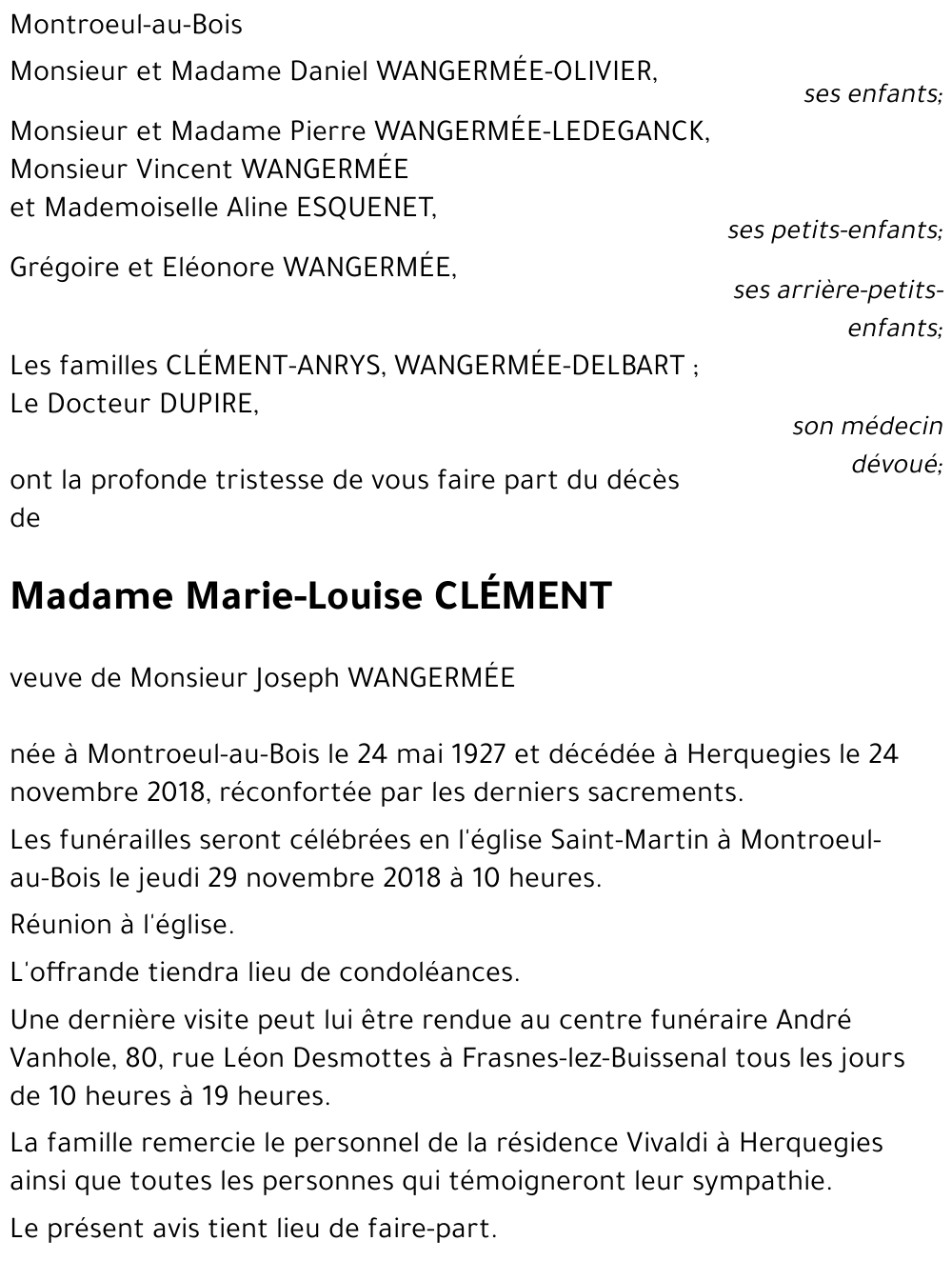 Marie-Louise CLEMENT