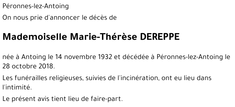 Marie-Thérèse DEREPPE