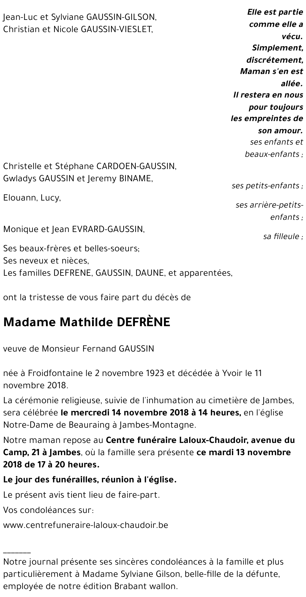 Mathilde DEFRÈNE