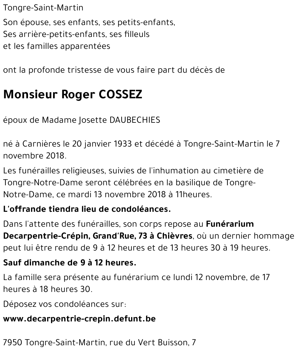 Roger COSSEZ