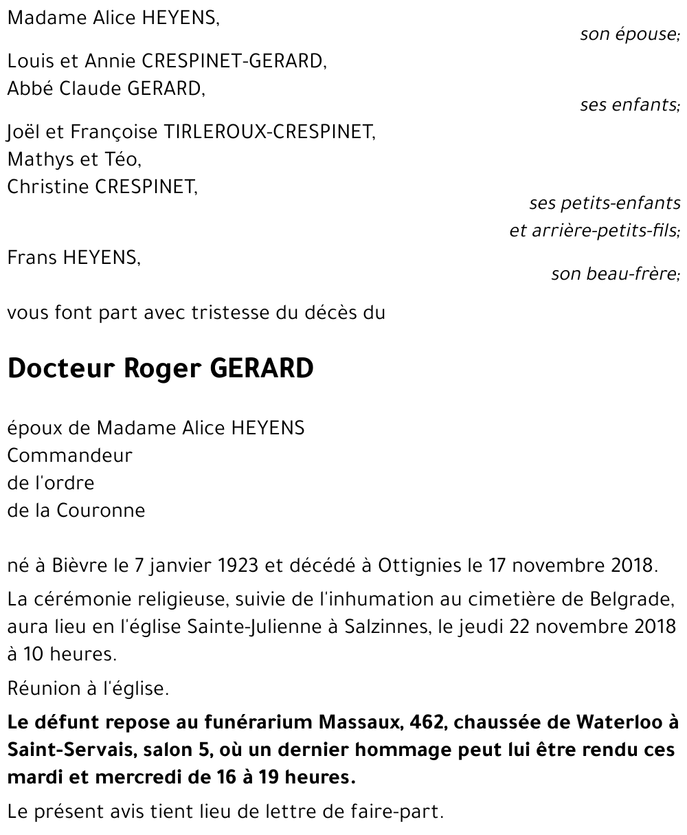 Roger GERARD