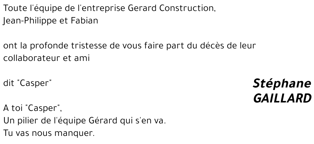 Stéphane GAILLARD