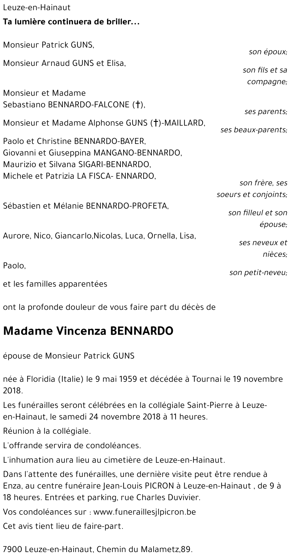 Vincenza BENNARDO