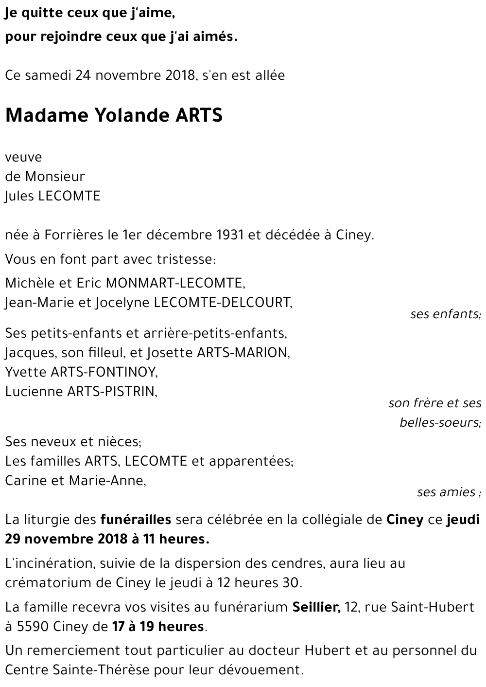 Yolande ARTS