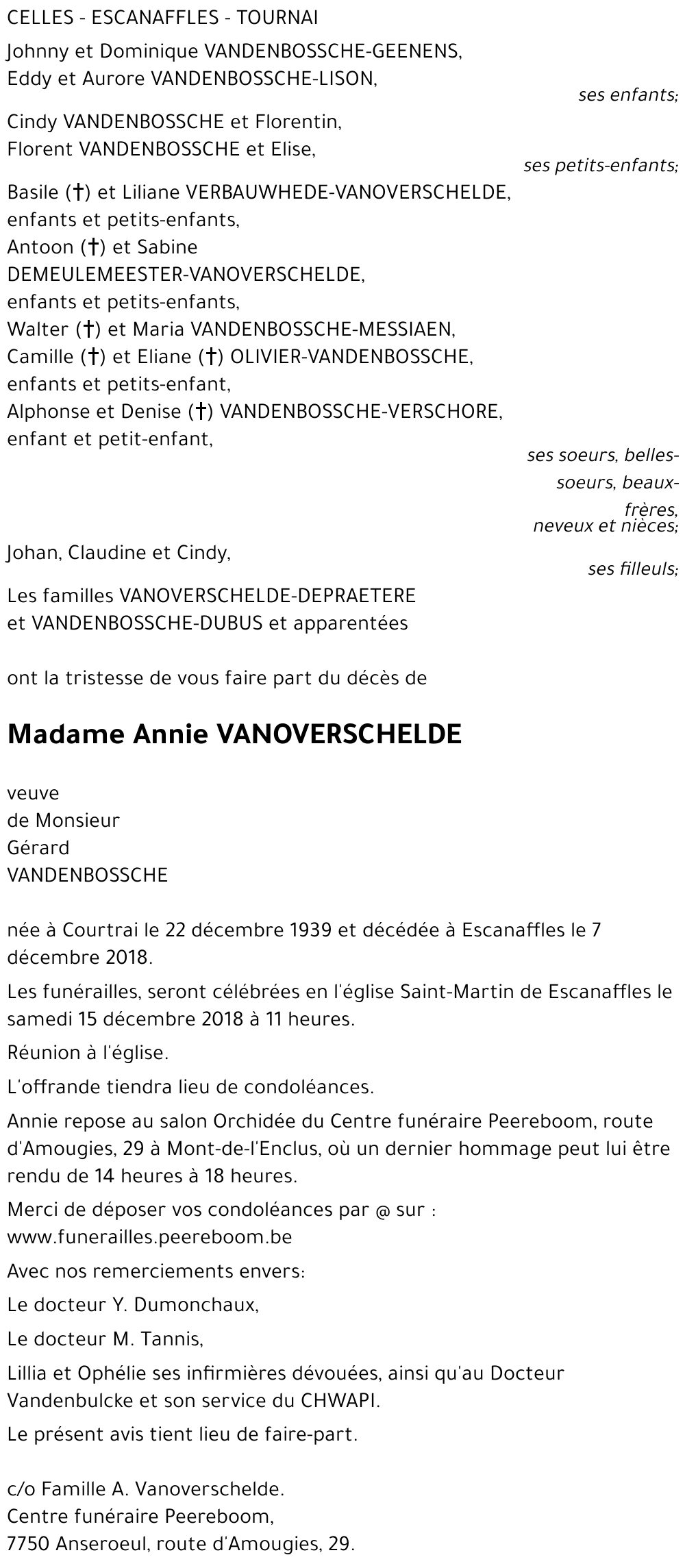 Annie VANOVERSCHELDE