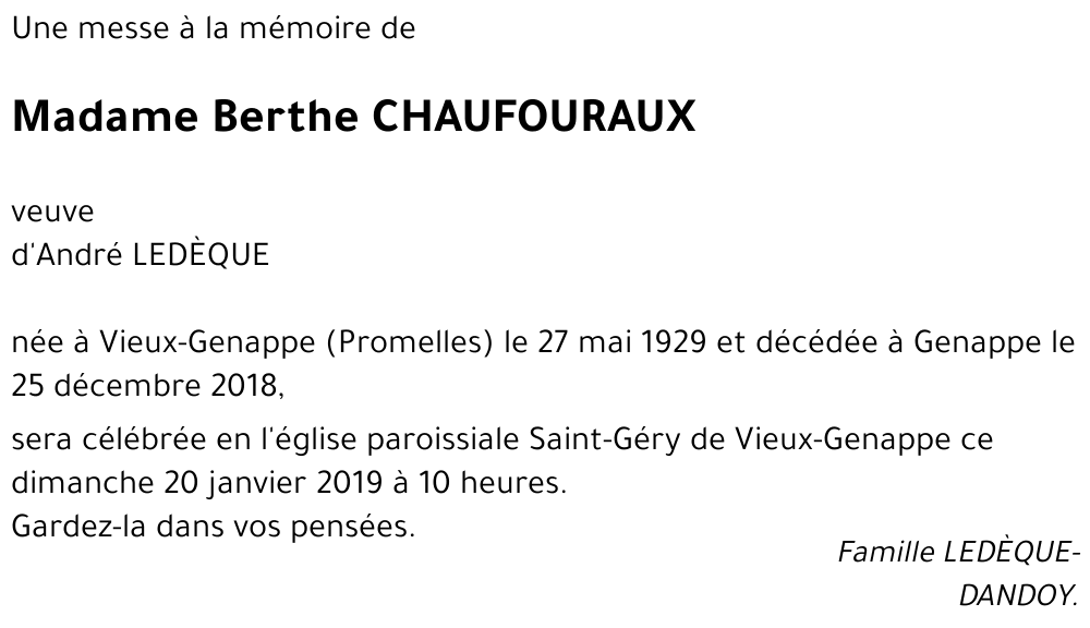 Berthe CHAUFOURAUX