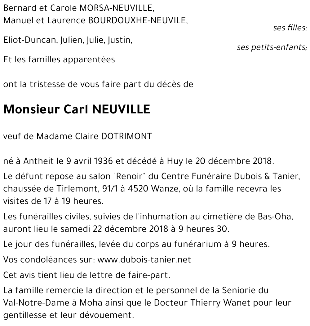 Carl NEUVILLE