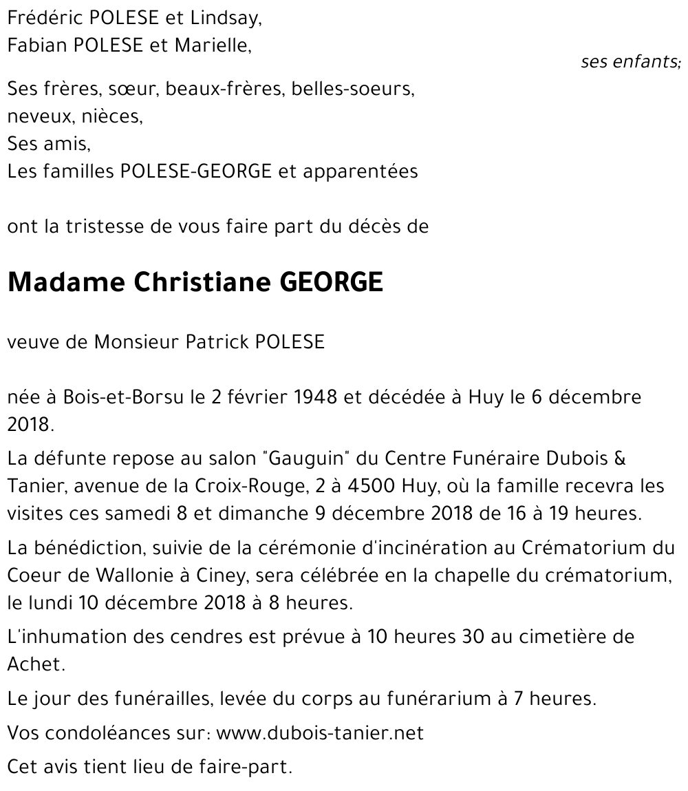 Christiane GEORGES