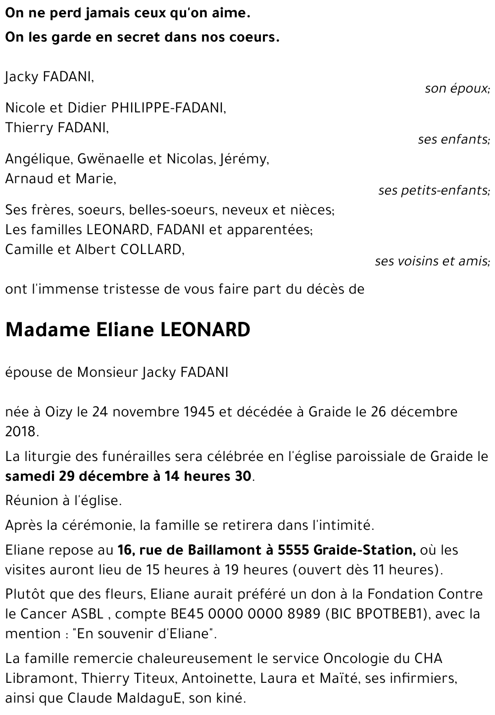 Eliane LEONARD