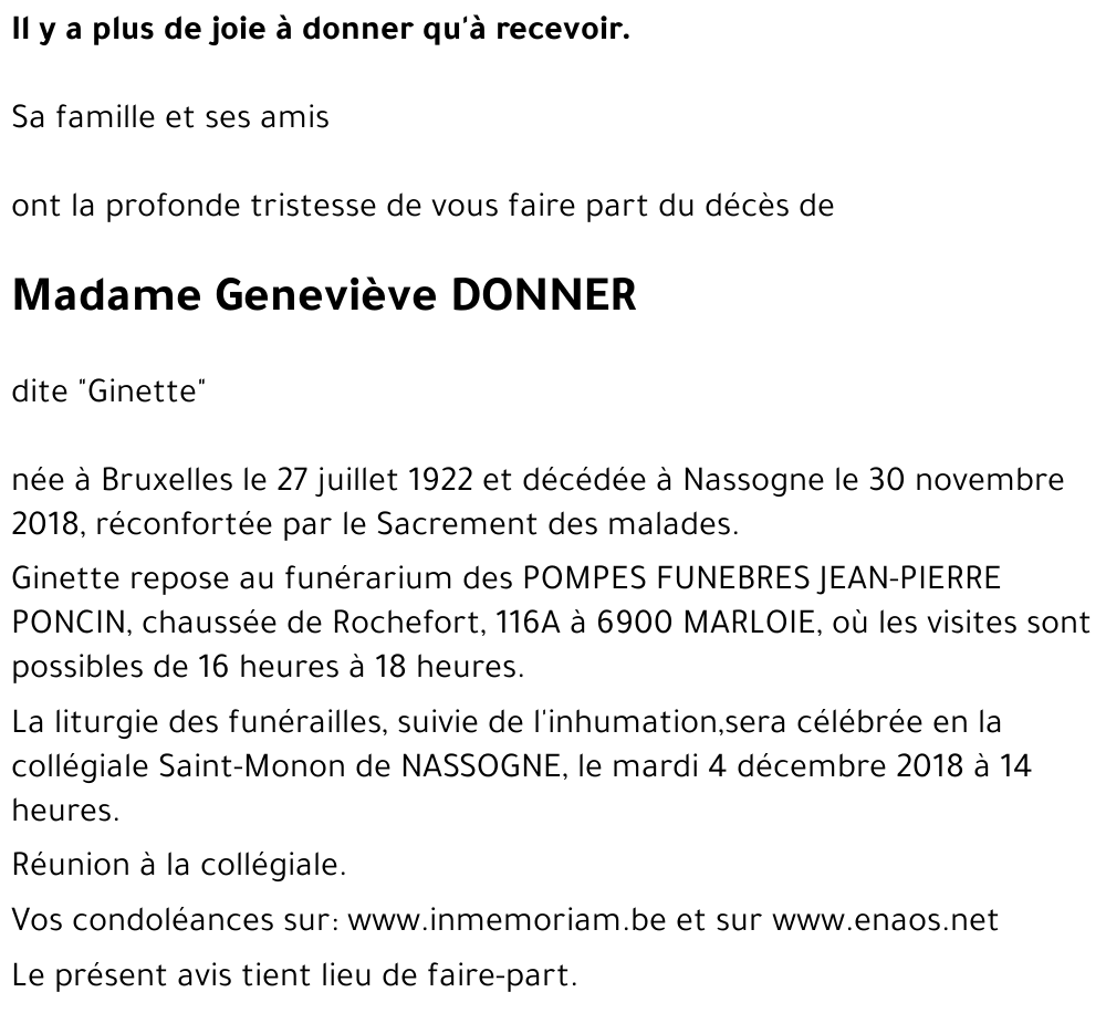 Geneviève DONNER