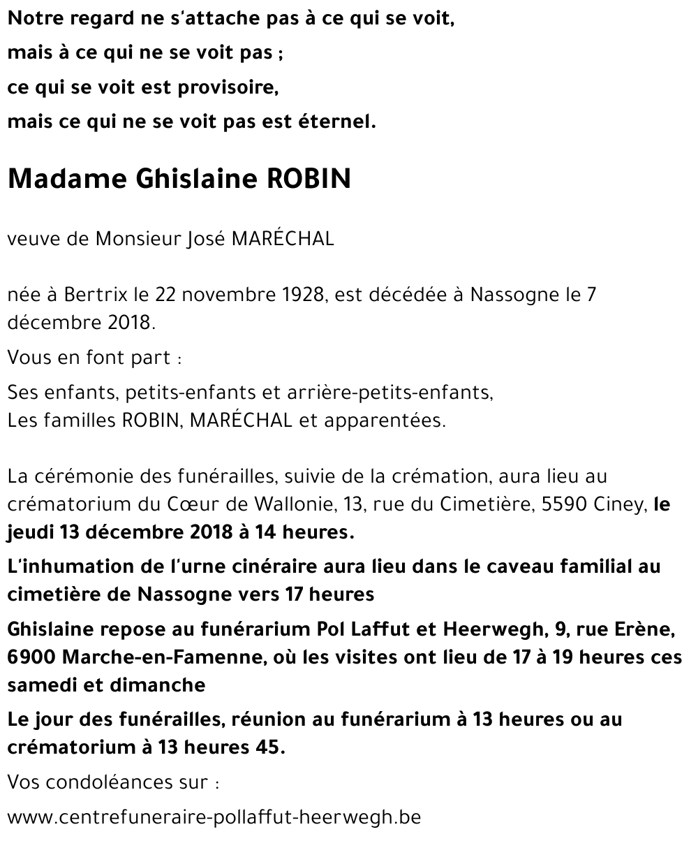 Ghislaine ROBIN