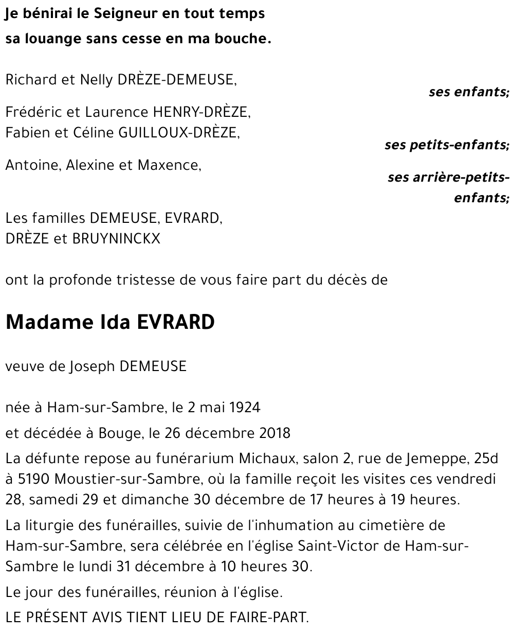 Ida EVRARD