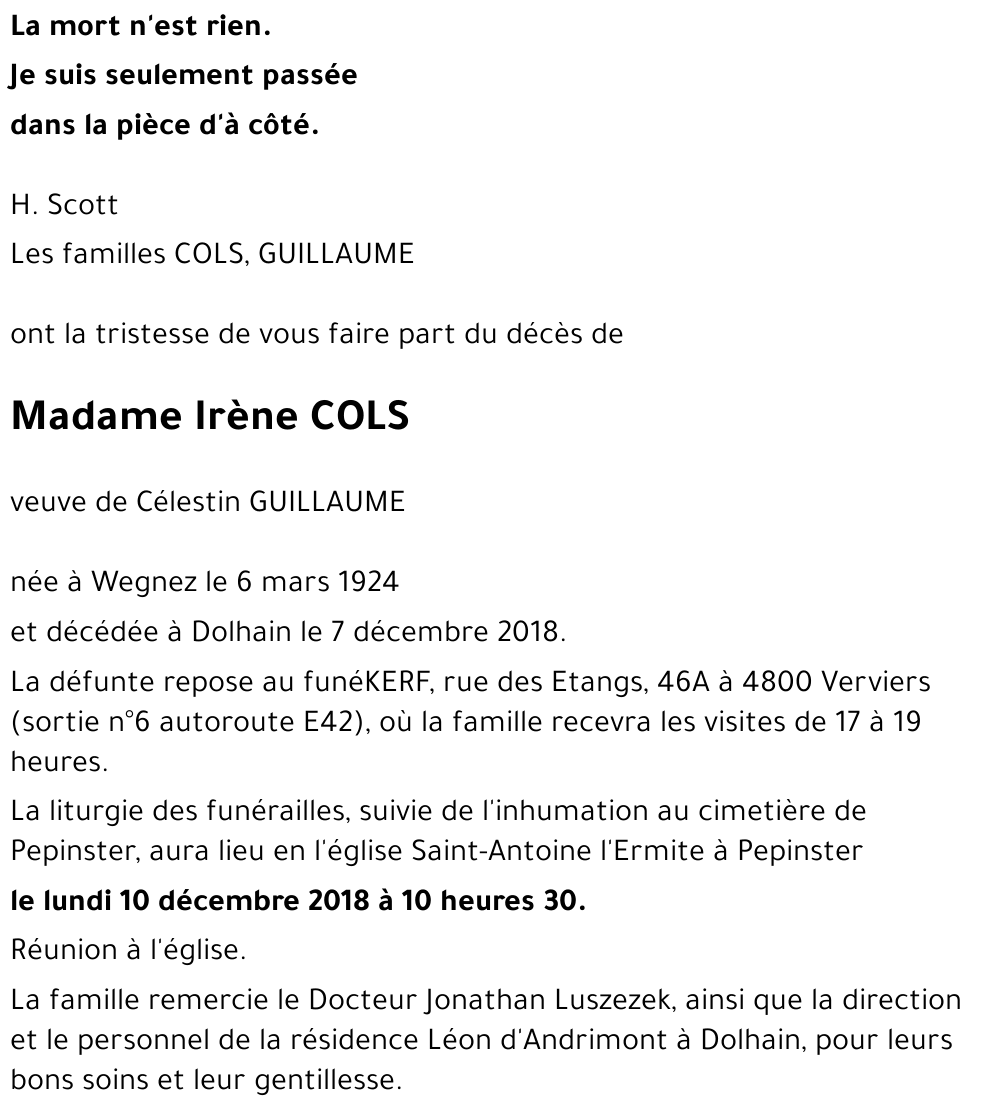 Irène COLS