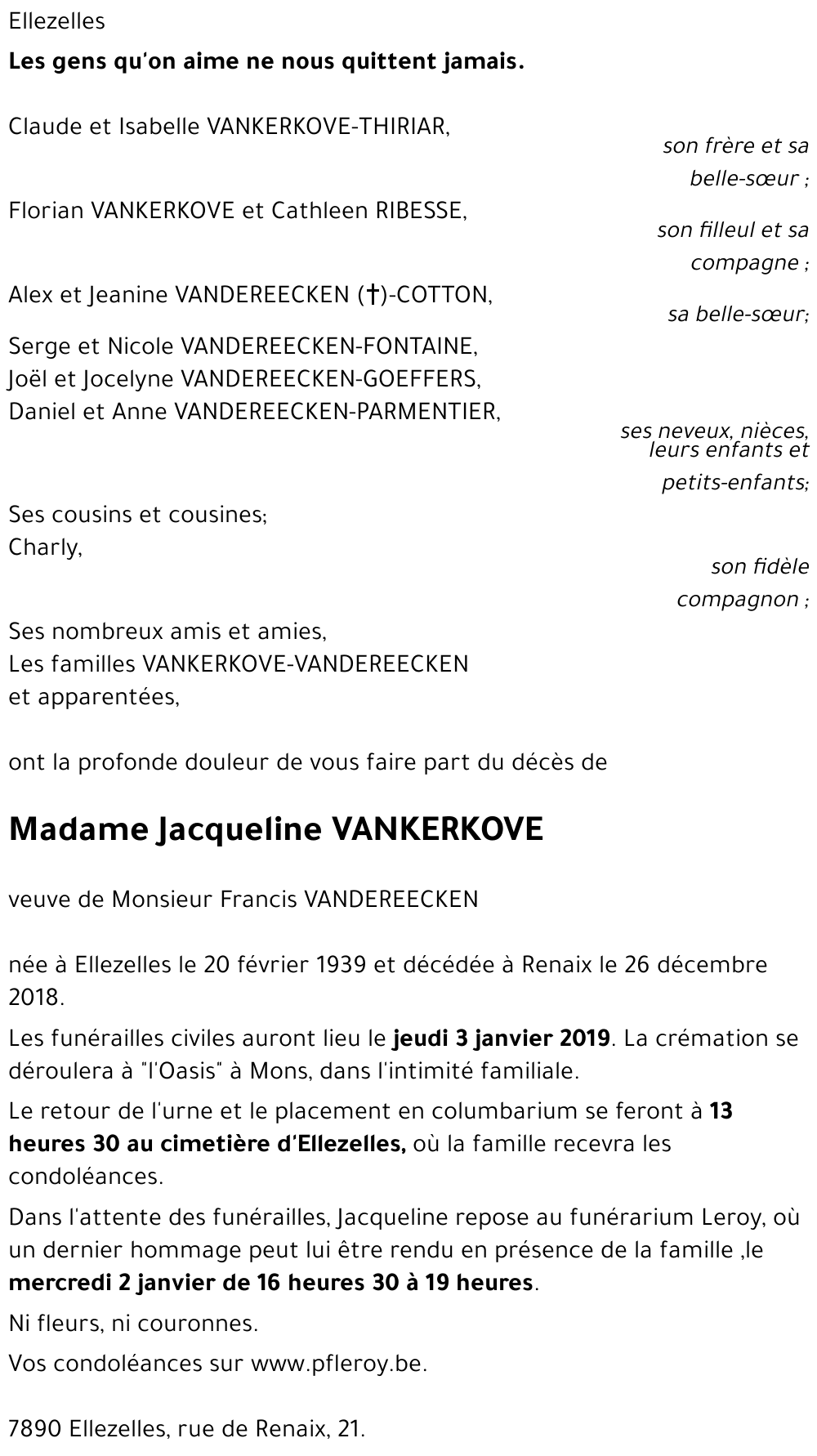 Jacqueline Vankerkove