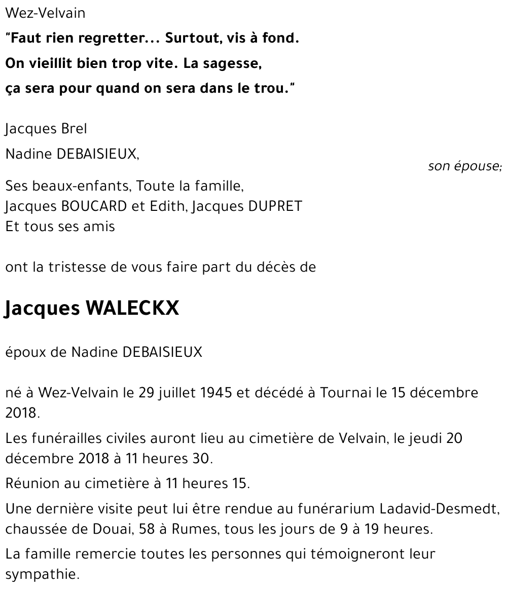 Jacques WALECKX