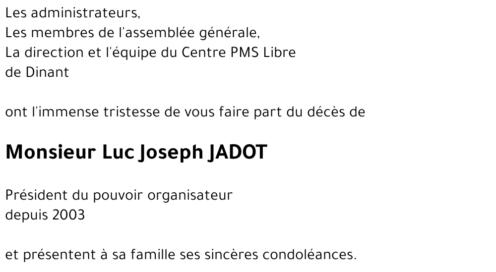 Luc Joseph JADOT