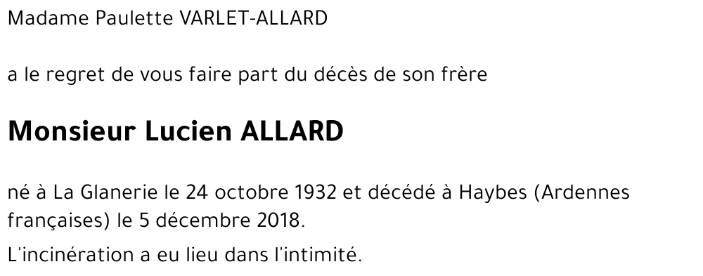 Lucien ALLARD