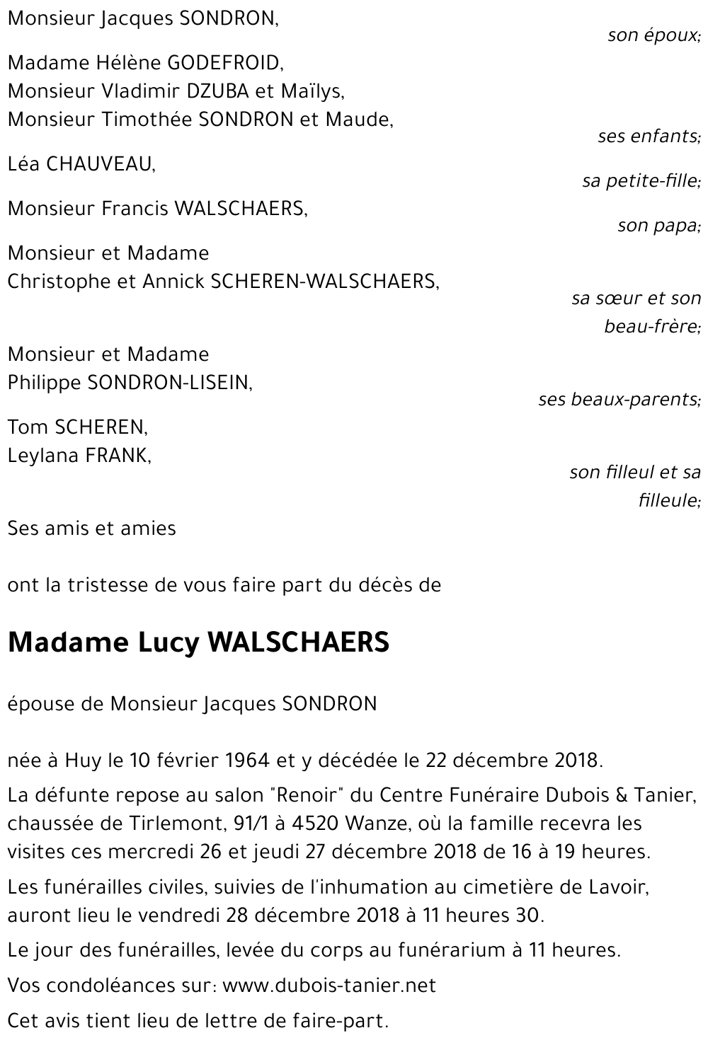 Lucy WALSCHAERS