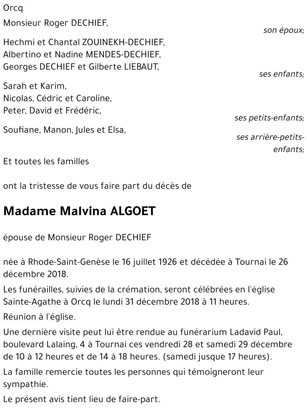 Malvina ALGOET