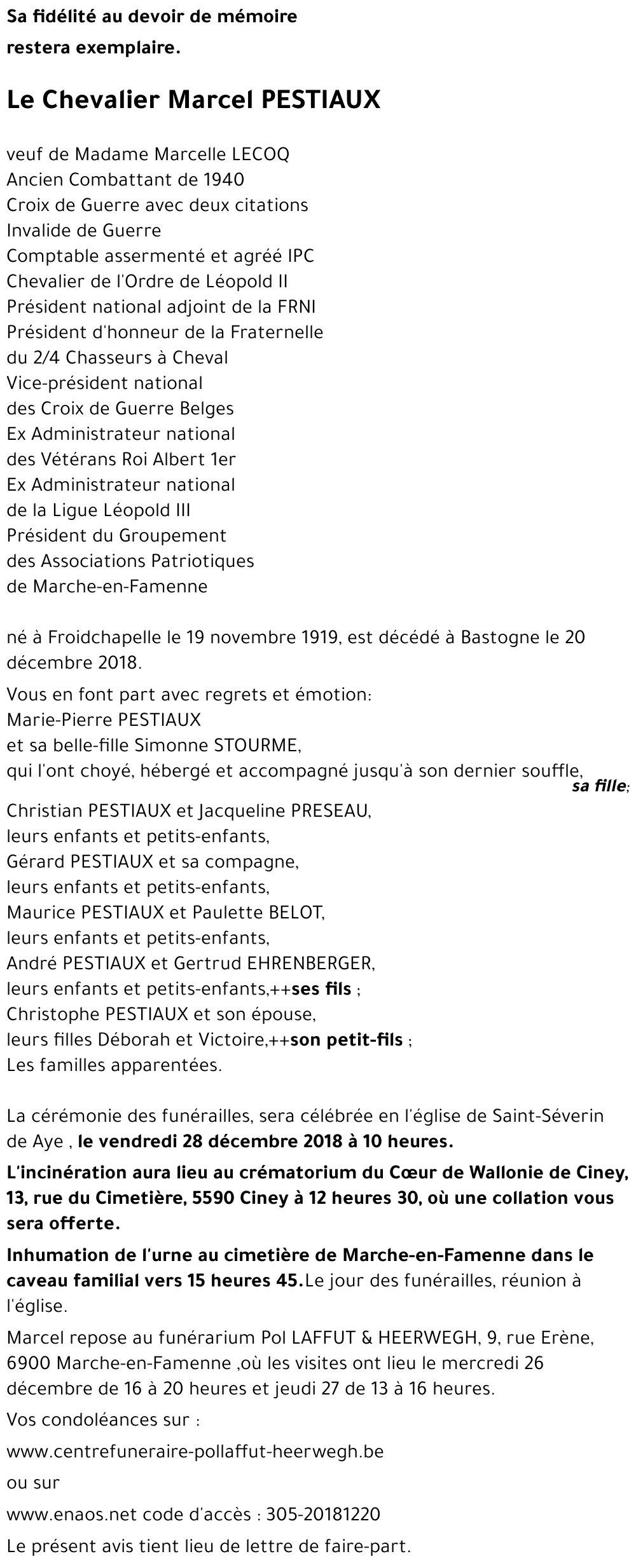 Marcel PESTIAUX