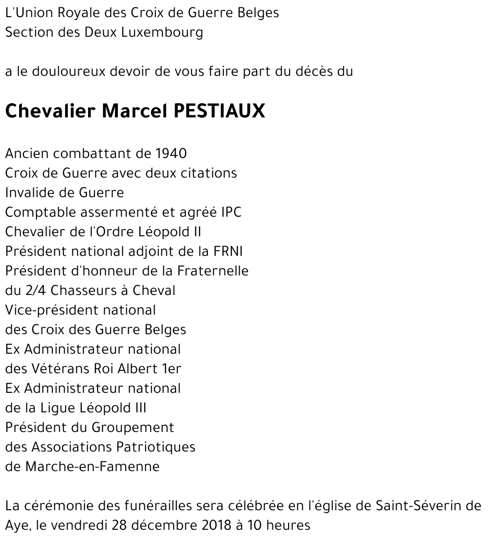 Marcel PESTIAUX