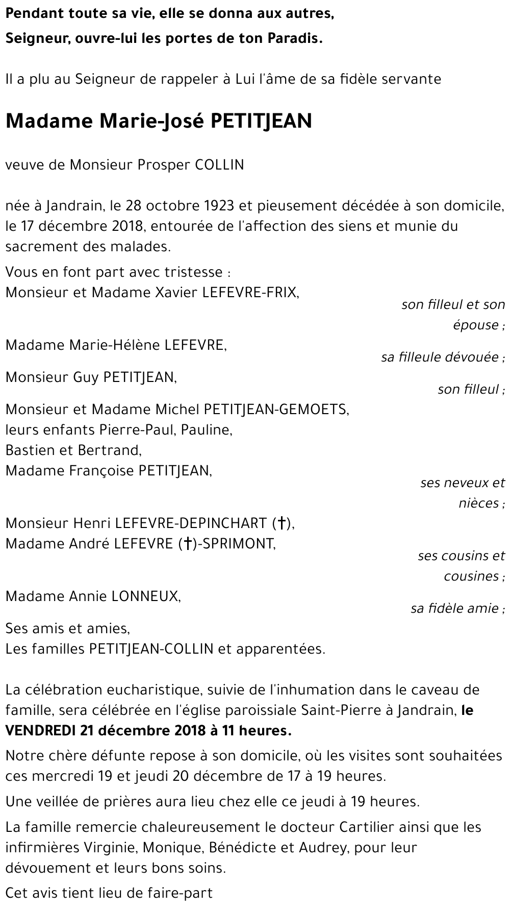 Marie-José PETITJEAN