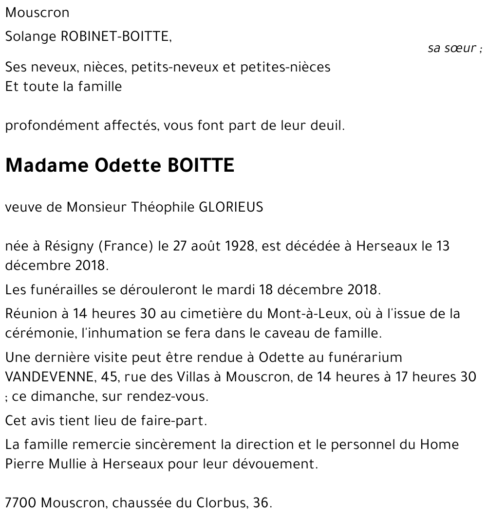 Odette BOITTE