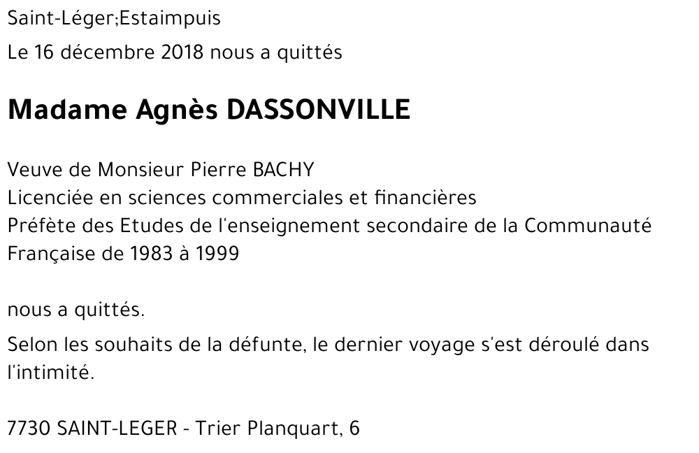 Agnès DASSONVILLE