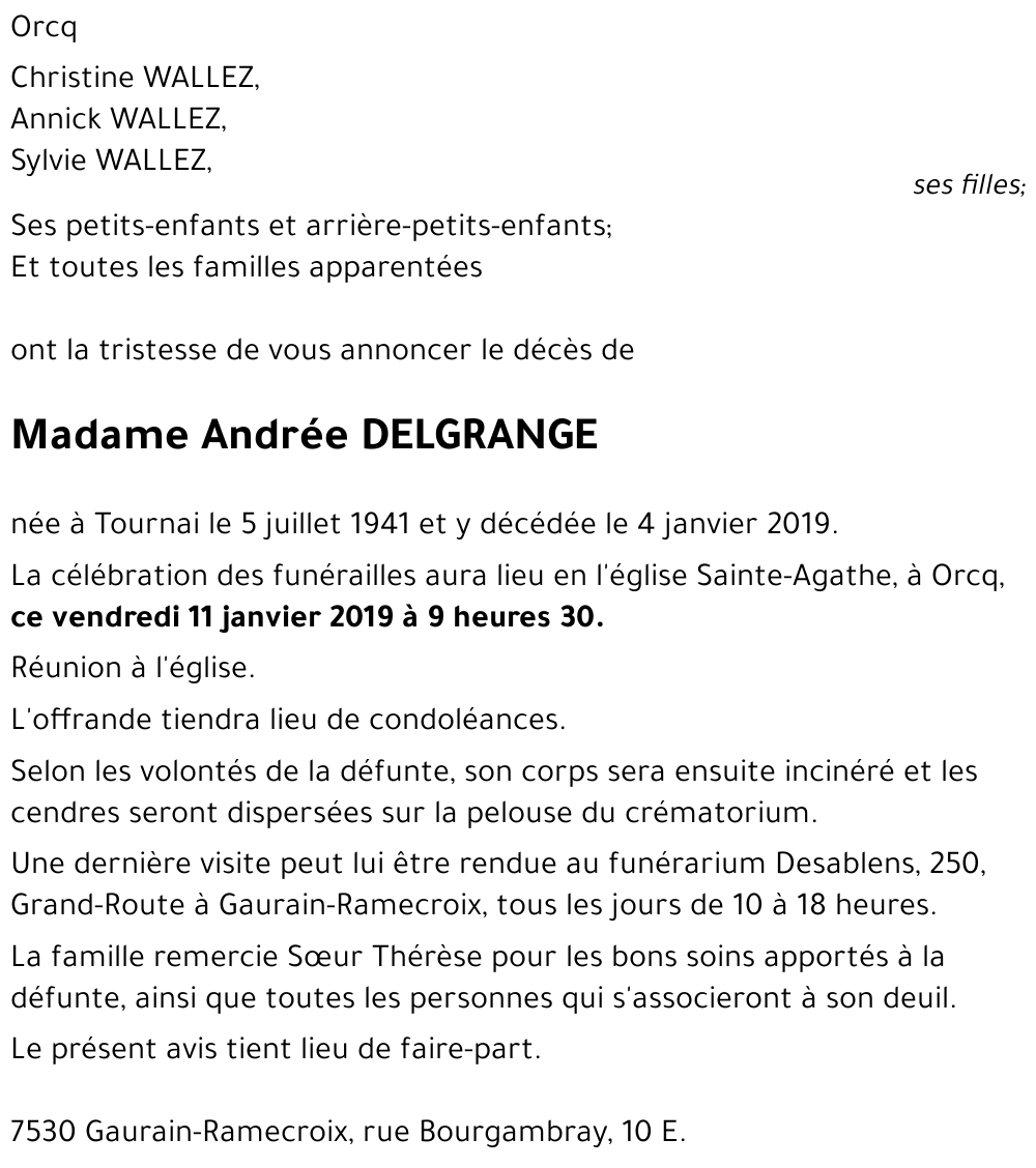 Andrée DELGRANGE