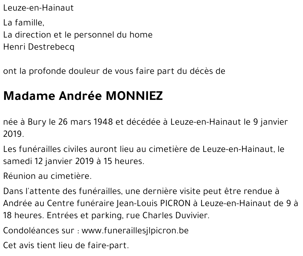 Andrée MONNIEZ