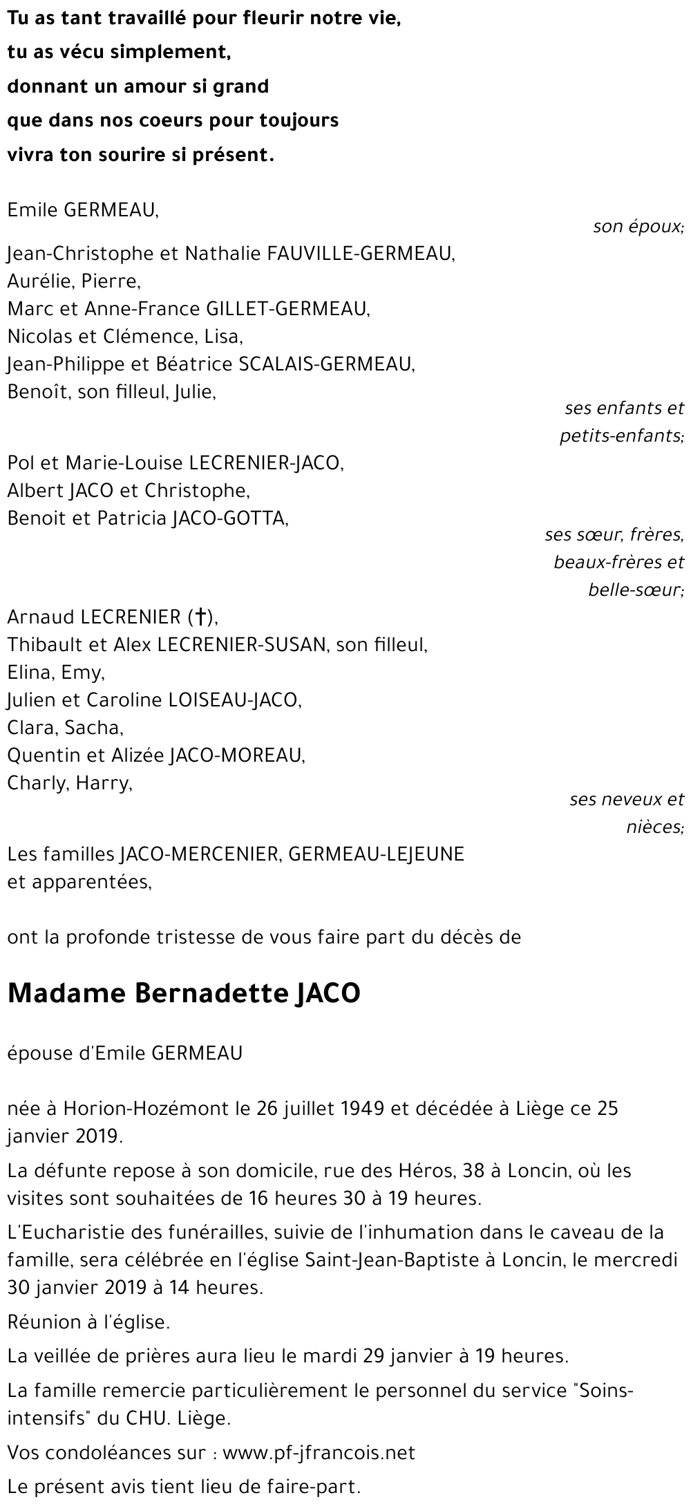 Bernadette JACO