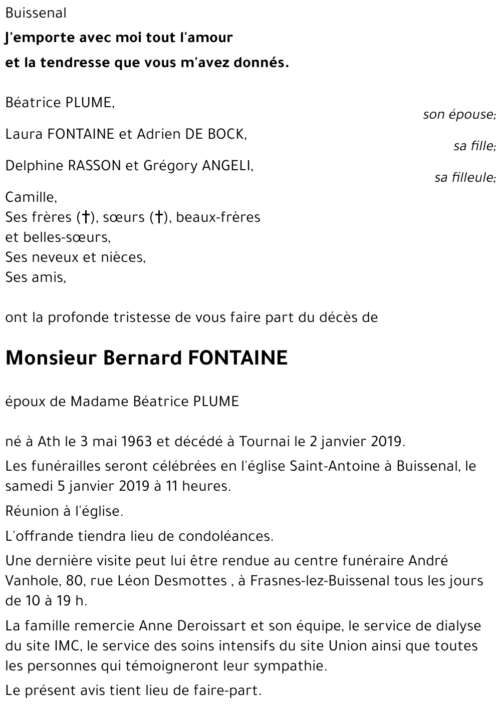 Bernard FONTAINE