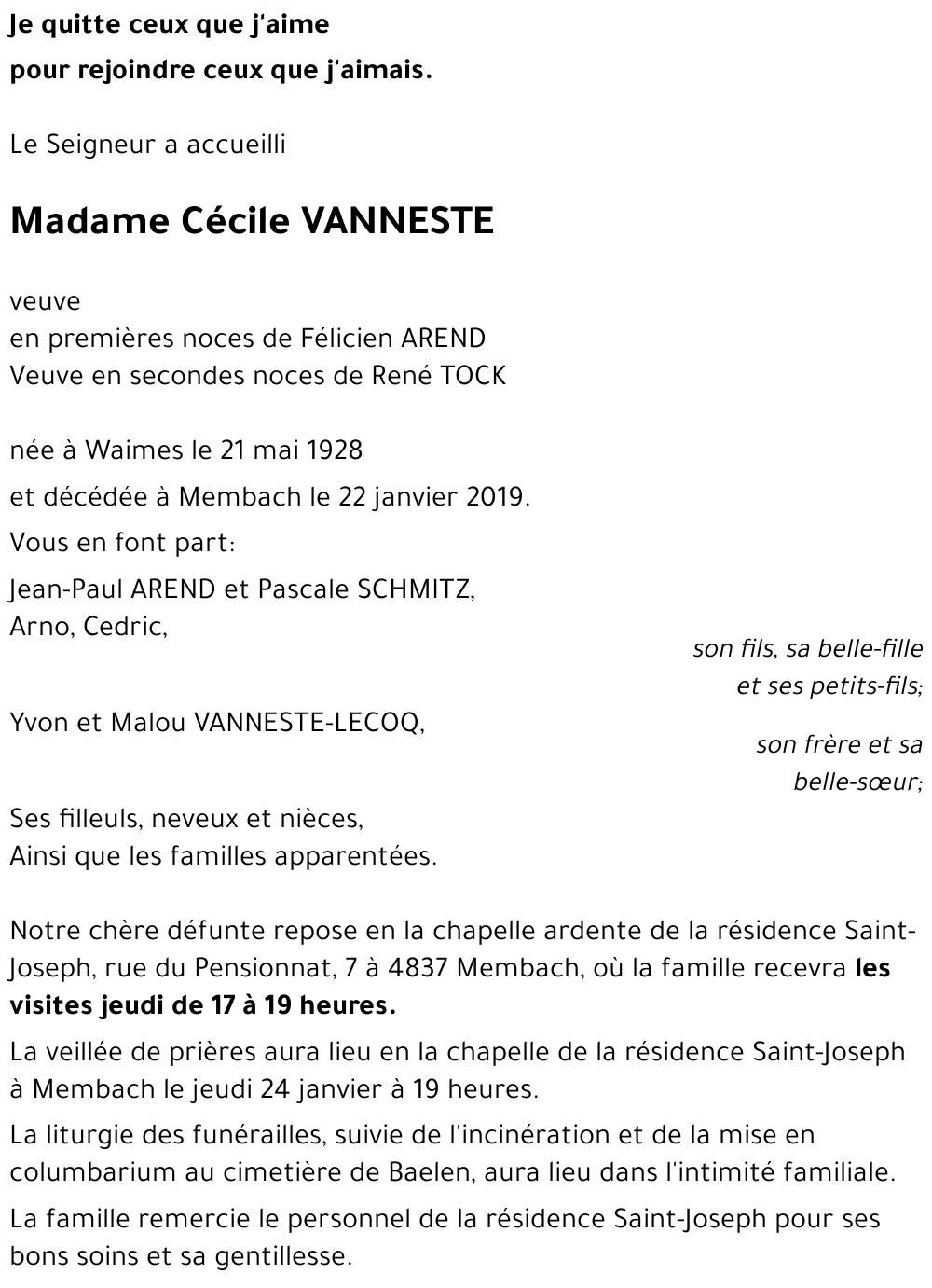 Cécile VANNESTE