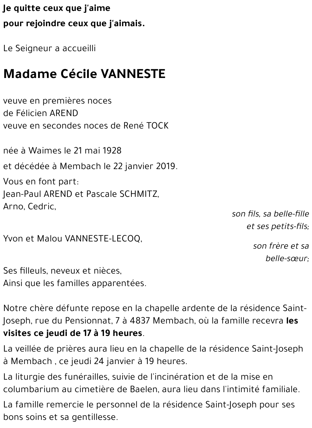 Cécile VANNESTE