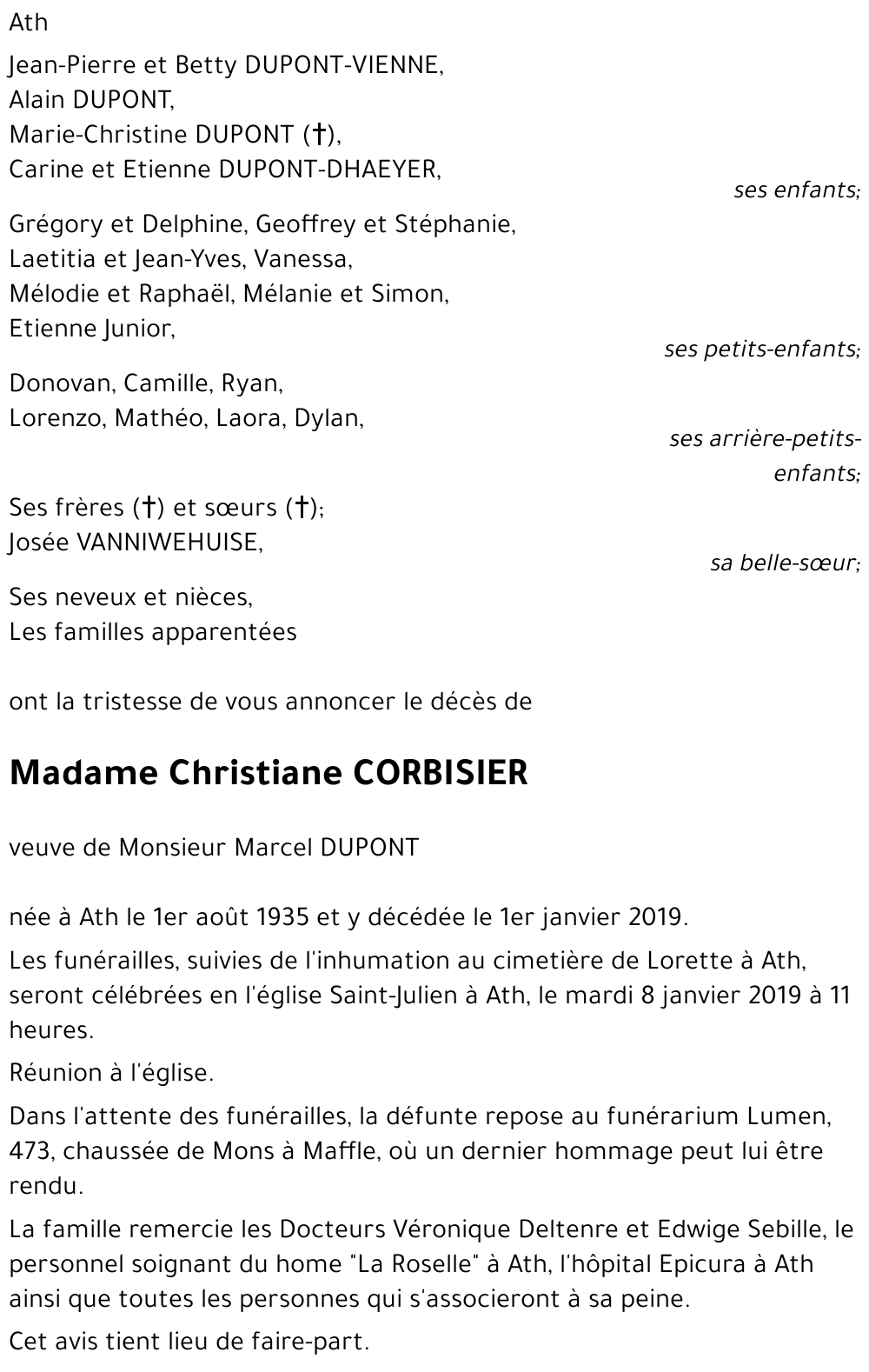 Christiane CORBISIER