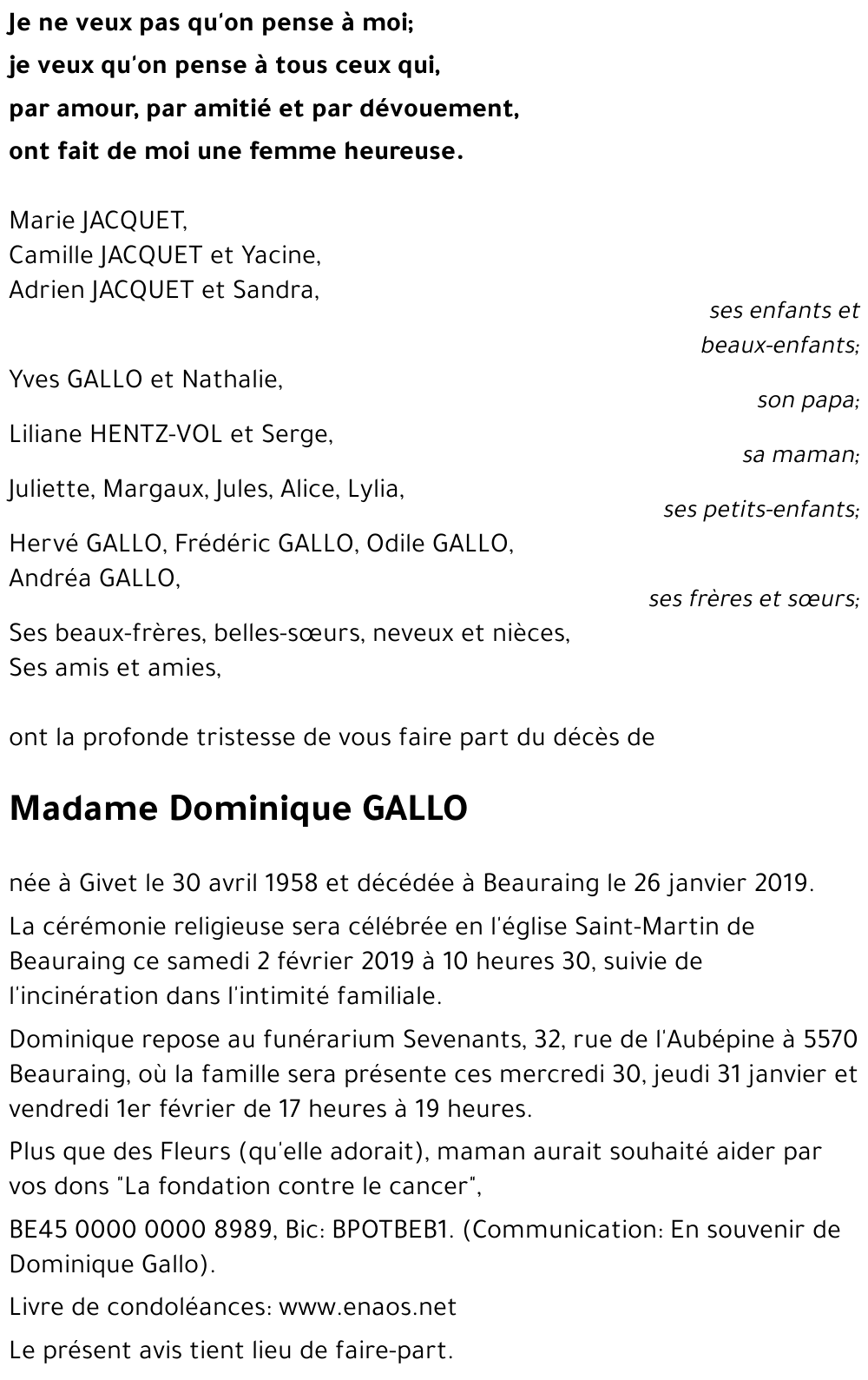 Dominique GALLO