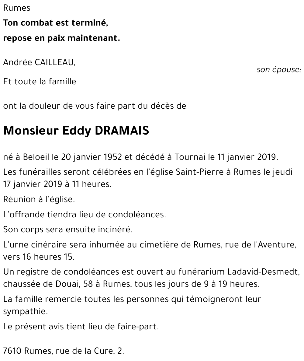 Eddy DRAMAIS