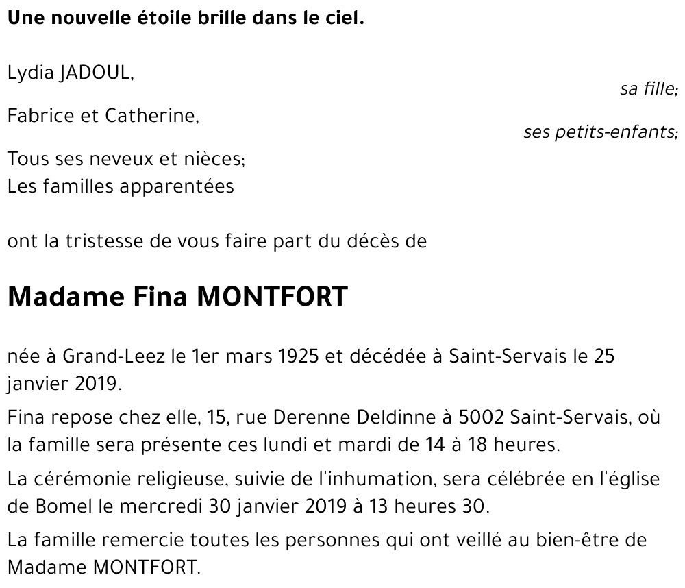 Fina MONTFORT