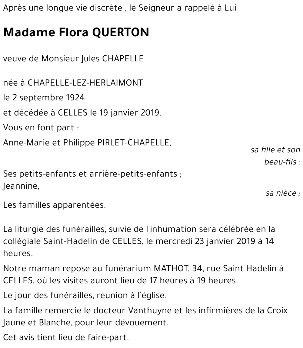 Flora QUERTON