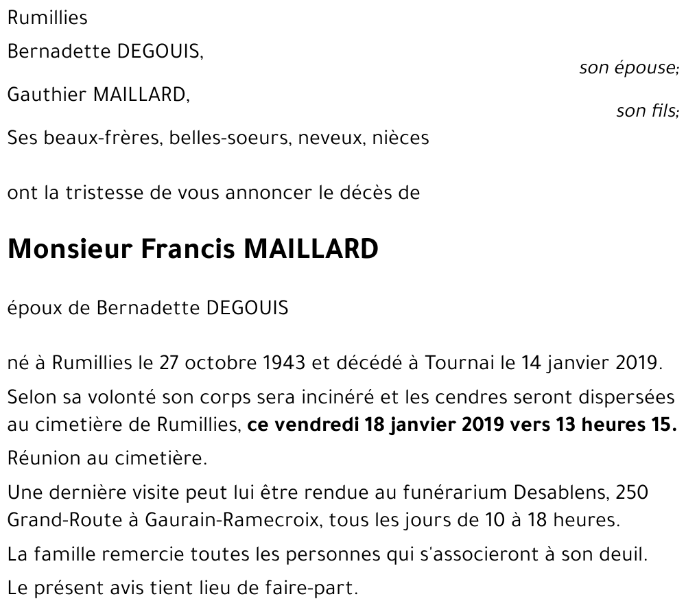 Francis MAILLARD